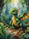 Little Green Dragon in the Fern Garden - Air Freshener
