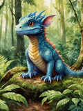 Little Blue Dragon on Forest Moss - Air Freshener
