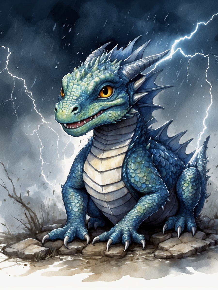 Baby Blue Dragon in a Thunderstorm - Air Freshener