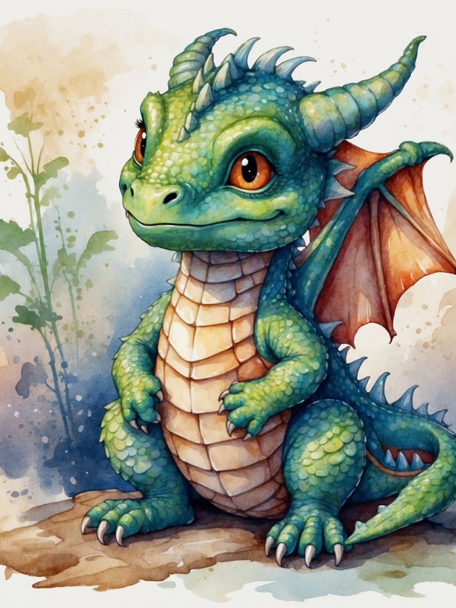 Round Bellied Green Baby Dragon - Air Freshener