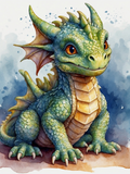 Smiling Green Horned Dragon - Air Freshener
