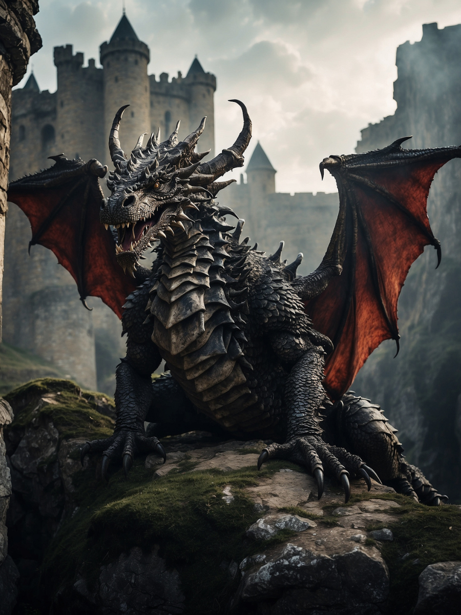 Dragon in the Castle Courtyard - Air Freshener