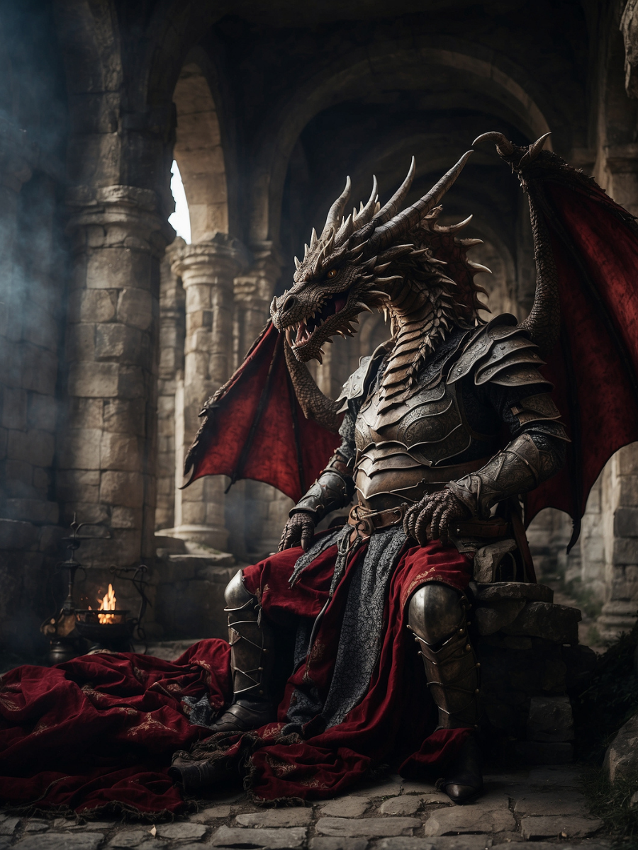 Armored Dragon on the Crimson Throne - Air Freshener