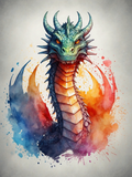 Rainbow Fire Dragon Portrait - Air Freshener