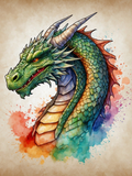 Green Dragon with Rainbow Scales - Air Freshener