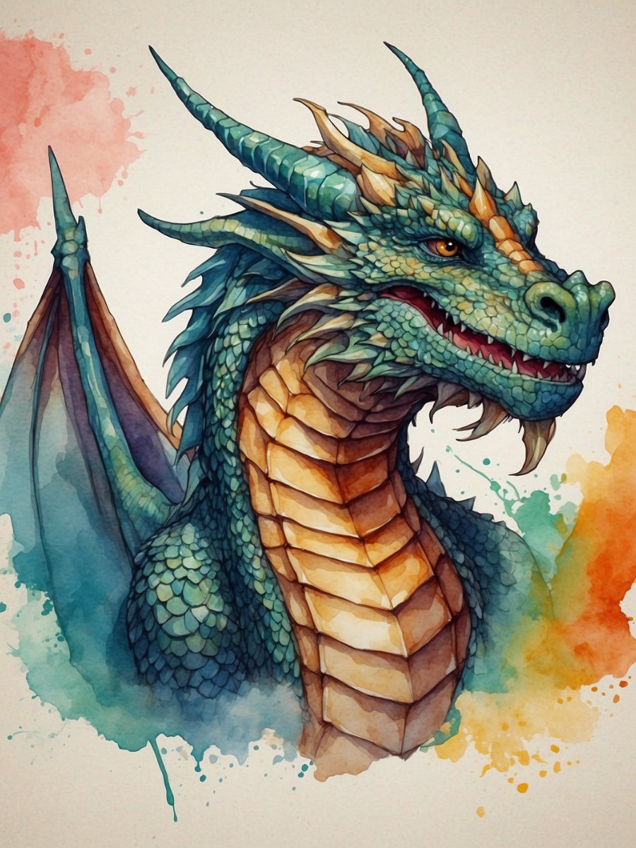 Emerald Dragon with Golden Neck Scales - Air Freshener