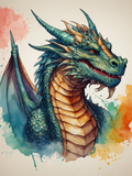 Emerald Dragon with Golden Neck Scales - Air Freshener