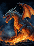 Blue Dragon Above the Molten Flames - Air Freshener