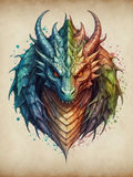 Rainbow Horned Dragon Front Portrait - Air Freshener