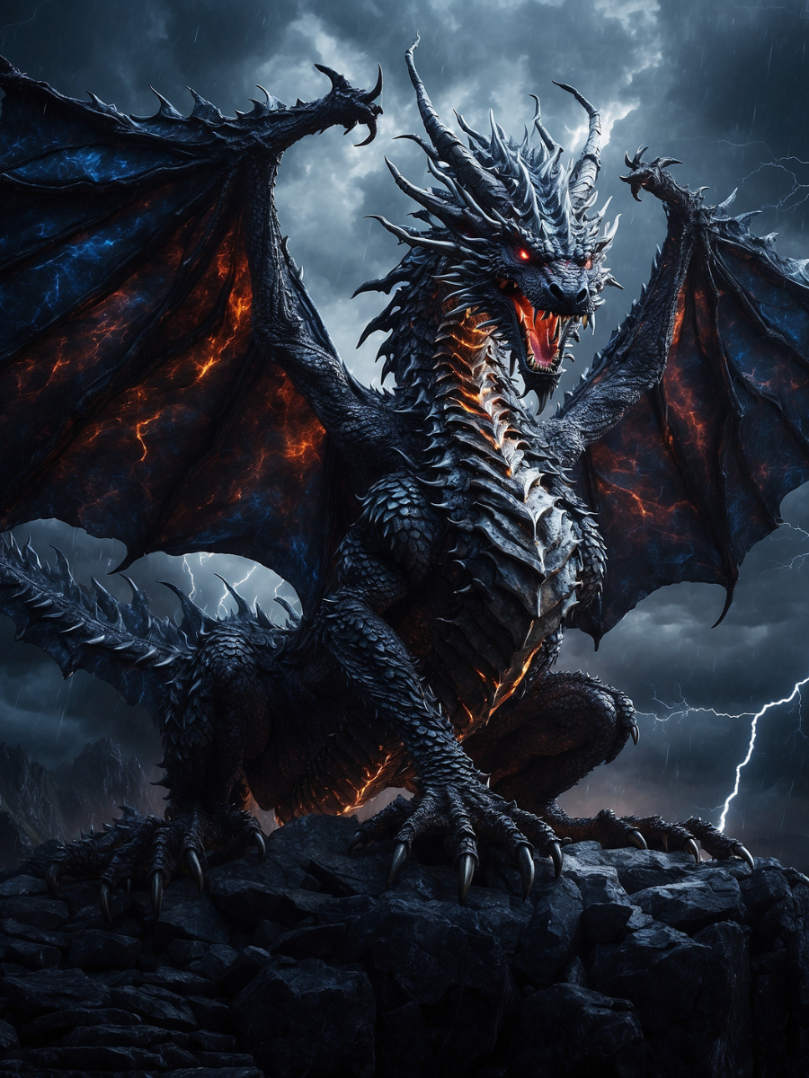 Silver Spiked Thunderstorm Dragon - Air Freshener