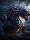 Ember Scaled Dragon Beneath the Lightning - Air Freshener