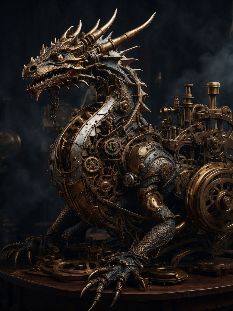 Steampunk Clockwork Dragon - Air Freshener