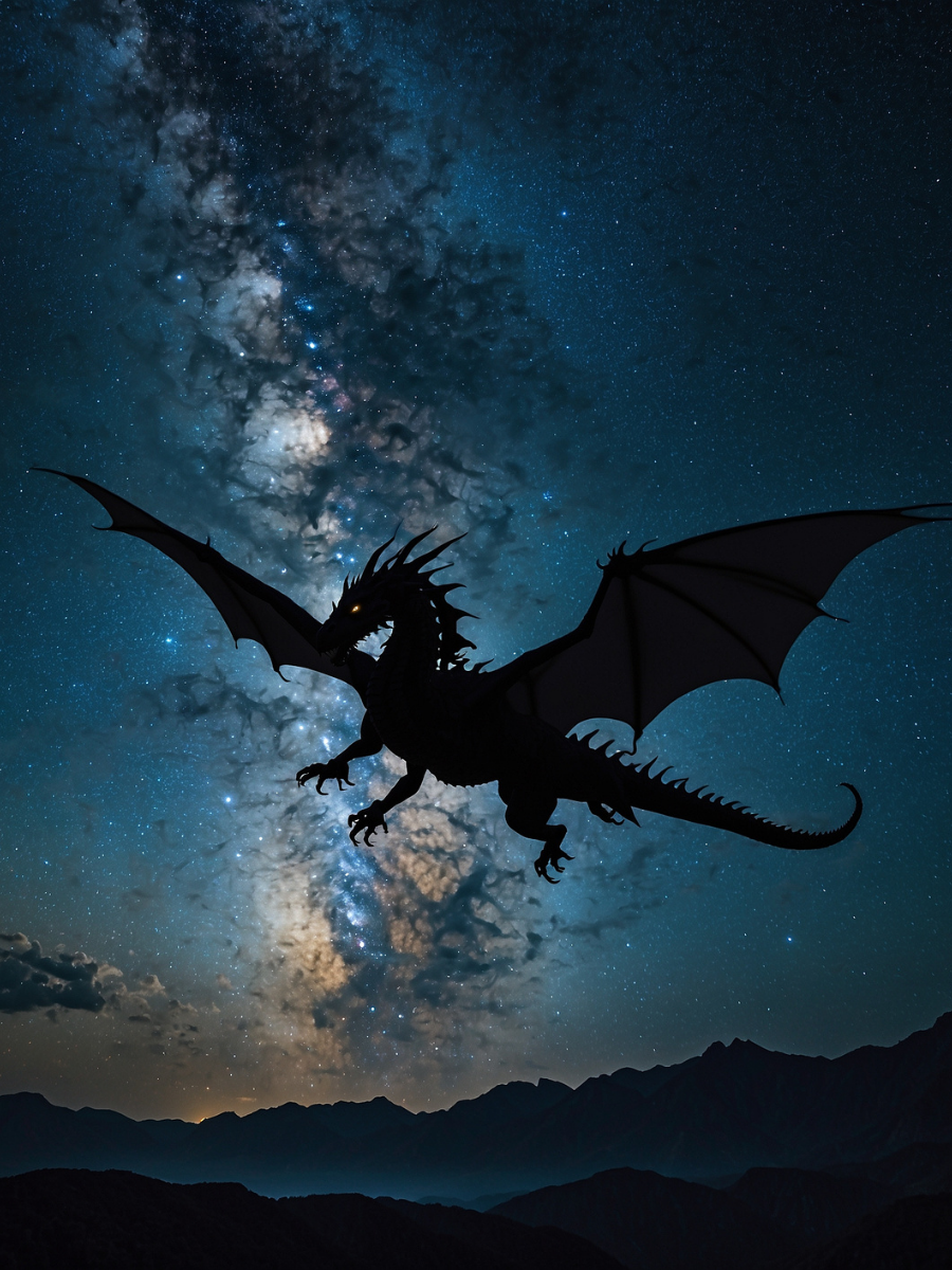 Dragon Silhouette Beneath the Milky Way - Air Freshener