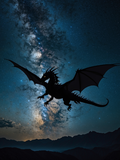 Dragon Silhouette Beneath the Milky Way - Air Freshener