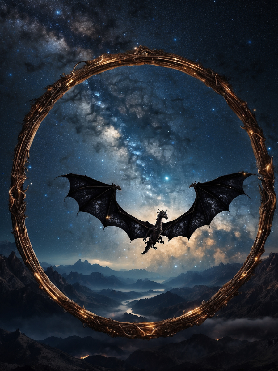 Dragon in a Golden Celestial Ring - Air Freshener