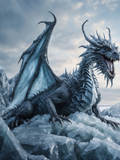 Ice Dragon Among the Frozen Crystals - Air Freshener