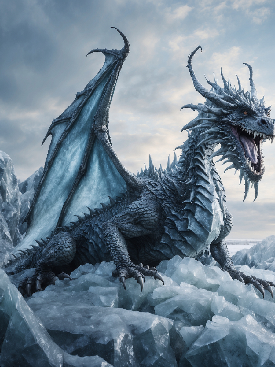 Ice Dragon Among the Frozen Crystals - Air Freshener