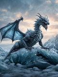 Ice Dragon on the Glacial Ridge - Air Freshener