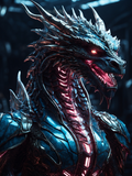 Cyber Dragon with Neon Red Eyes - Air Freshener