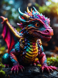 Rainbow Baby Dragon Side Portrait - Air Freshener