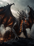 Ember Throated Dragon on Black Rocks - Air Freshener