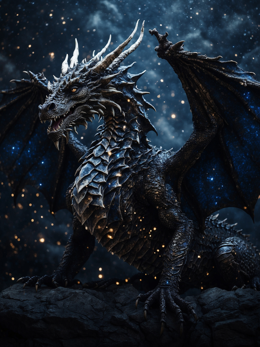 Dragon with Star Filled Wings - Air Freshener
