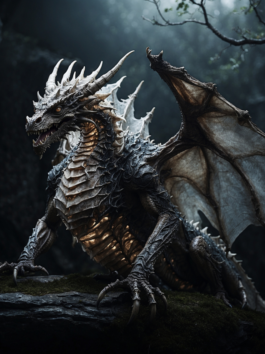 Pale Winged Dragon in the Misty Forest - Air Freshener