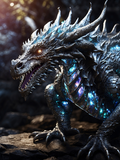 Iridescent Blue Crystal Dragon - Air Freshener