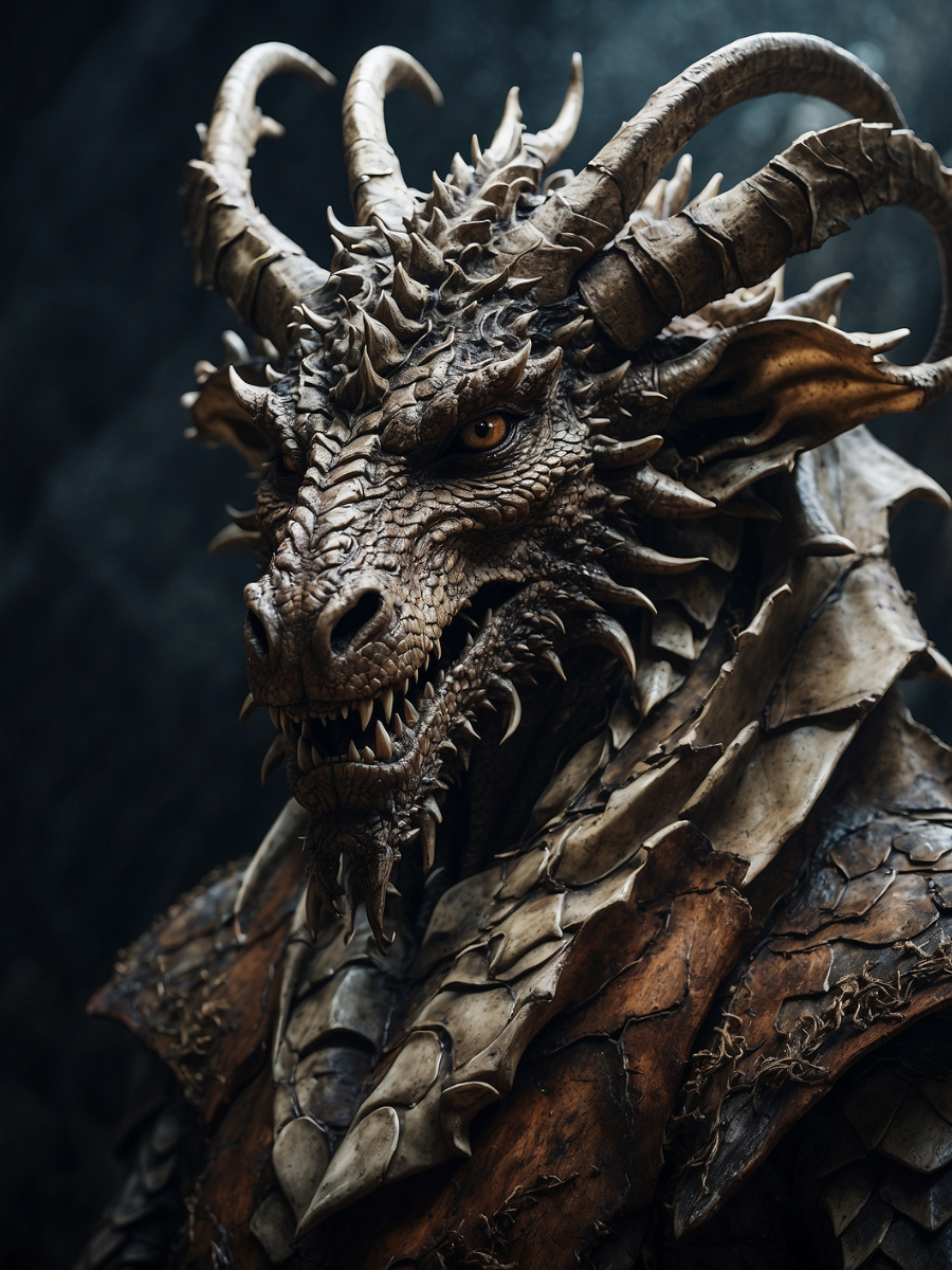 Bronze Dragon with Curled Horns - Air Freshener