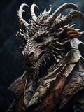 Bronze Dragon with Curled Horns - Air Freshener