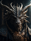 Dark Dragon with Towering Spiral Horns - Air Freshener