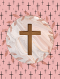 Wooden Cross on Pink Air Freshener