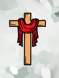 Cross with Red Drape Air Freshener
