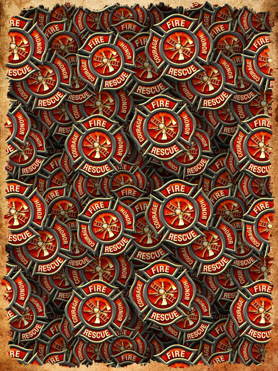 Fire Rescue Badge Pattern Air Freshener