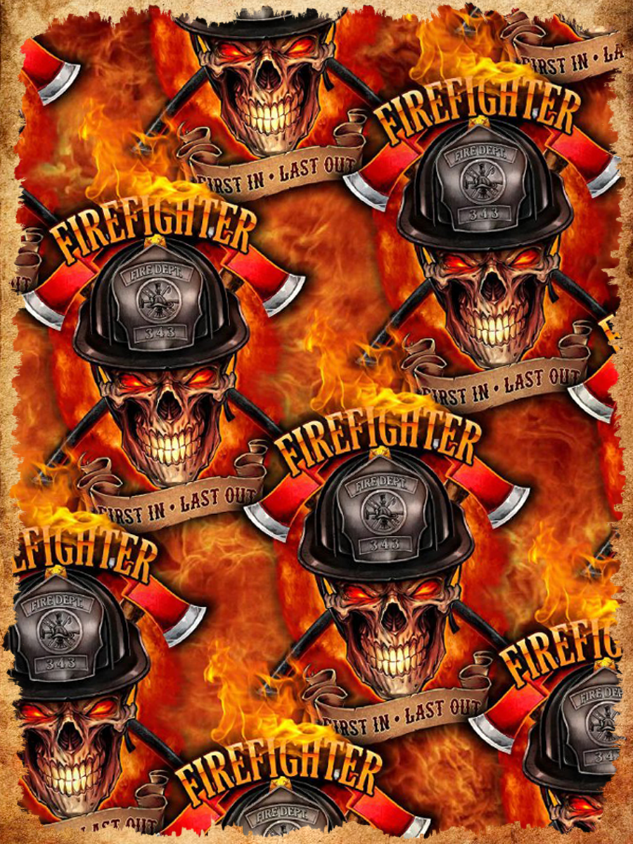 First In Last Out Flaming Skull Pattern Air Freshener