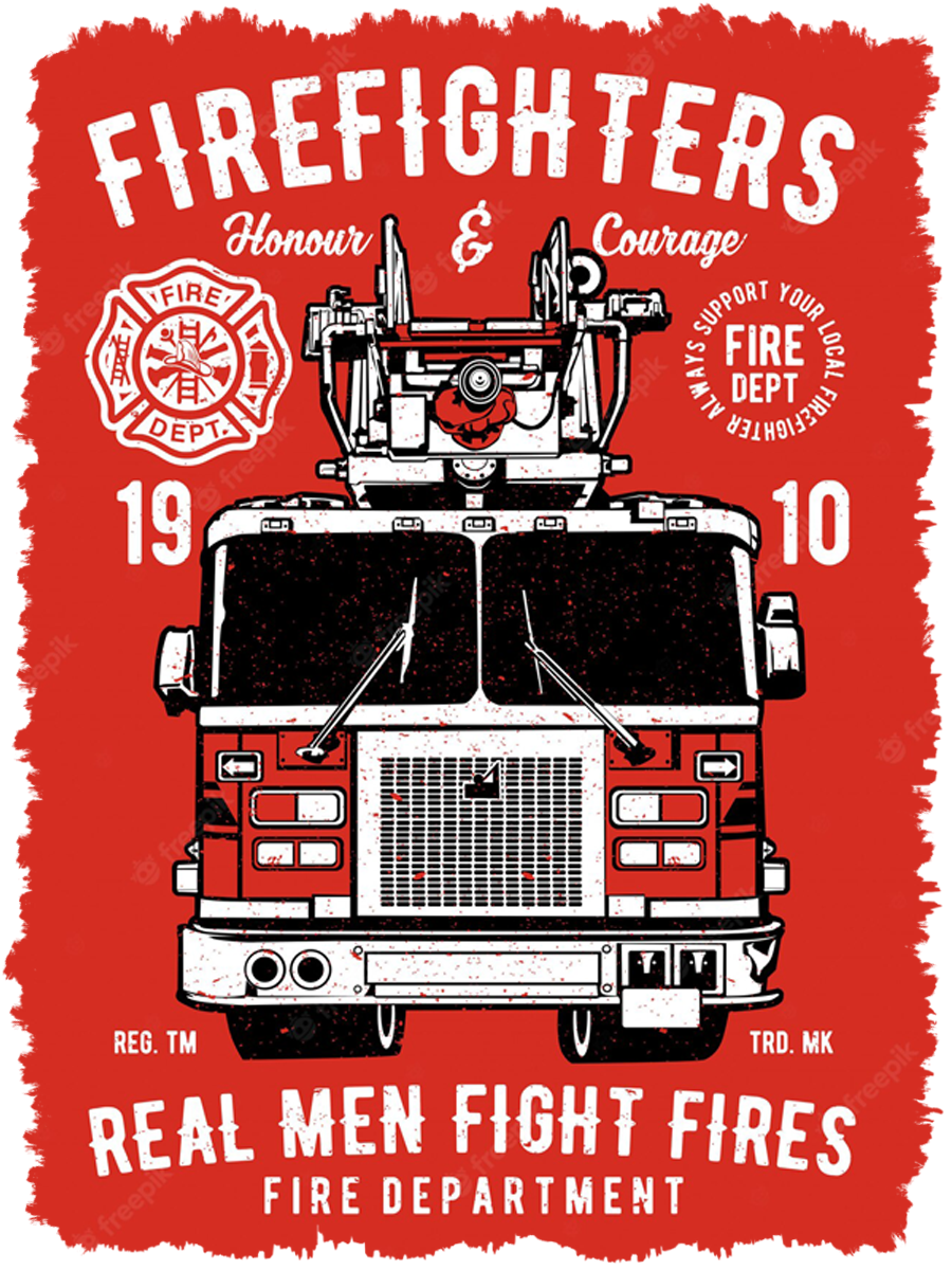 Real Men Fight Fires Air Freshener