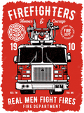 Real Men Fight Fires Air Freshener