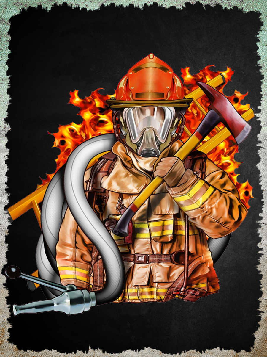 Firefighter with Axe and Hose Air Freshener