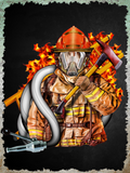 Firefighter with Axe and Hose Air Freshener