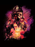 Purple Flame Firefighter Air Freshener