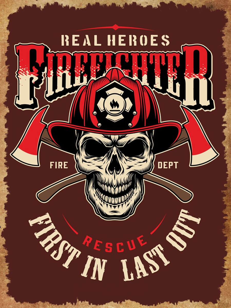 Real Heroes Firefighter Skull Air Freshener