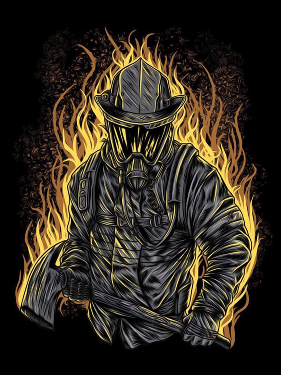 Golden Flame Firefighter Air Freshener