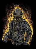 Golden Flame Firefighter Air Freshener