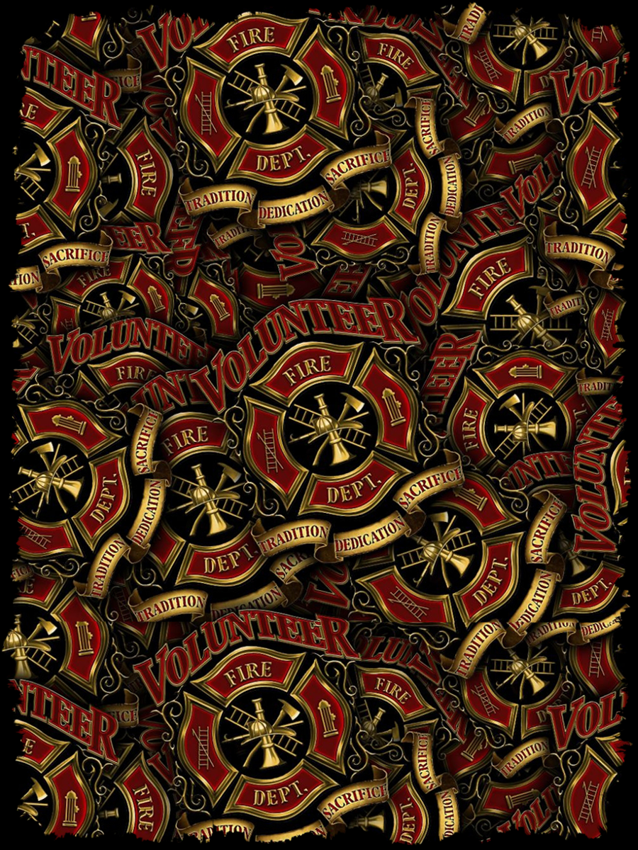 Volunteer Fire Department Badge Pattern Air Freshener