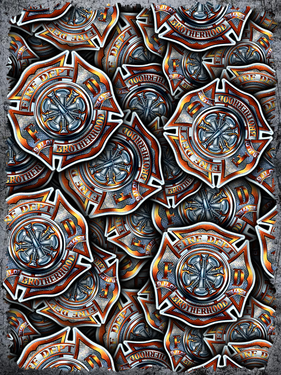 Fire Department Brotherhood Badge Pattern Air Freshener