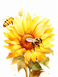 Sunflower and Honeybees - Air Freshener
