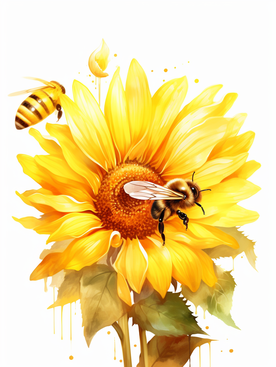 Sunflower and Honeybees - Air Freshener
