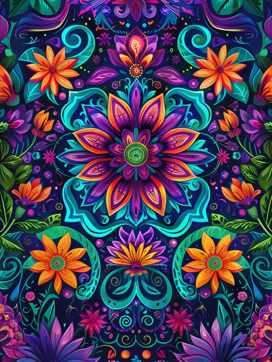 Neon Bohemian Flowers - Air Freshener