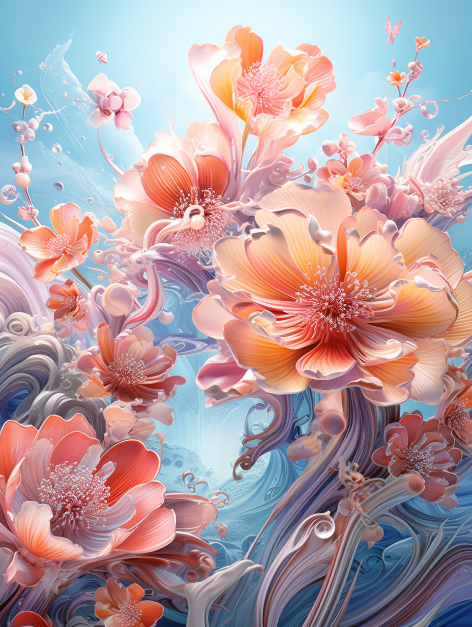Peach Blossoms in a Blue Dream - Air Freshener