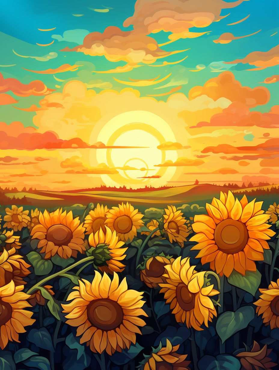 Sunflower Field at Sunset - Air Freshener